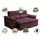 Sofá 3 Lugares Retrátil E Reclinável Cama Inbox Compact 1,80m