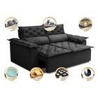 Sofá 3 Lugares Retrátil E Reclinável Cama Inbox Compact 1,80m