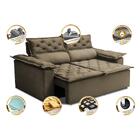 Sofá 3 Lugares Retrátil E Reclinável Cama Inbox Compact 1,80m