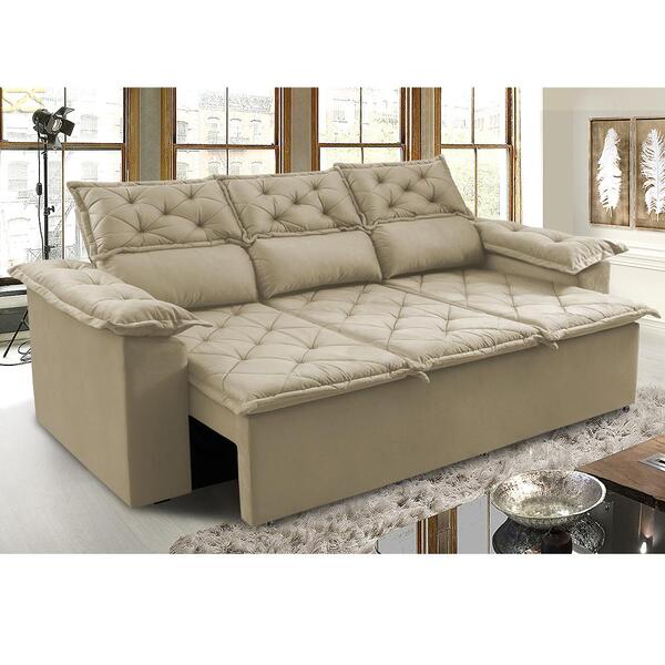 Sofá 3 Lugares Retrátil E Reclinável Cama Inbox Compact 2,00m