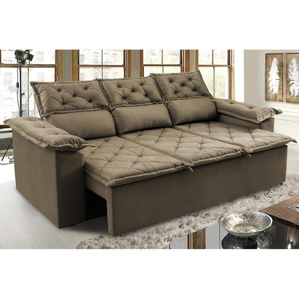 Sofá 3 Lugares Retrátil E Reclinável Cama Inbox Compact 2,00m