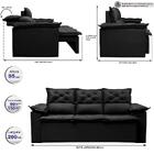 Sofá 3 Lugares Retrátil E Reclinável Cama Inbox Compact 2,00m