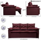 Sofá 3 Lugares Retrátil E Reclinável Cama Inbox Compact 2,00m