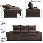 Sofá 3 Lugares Retrátil E Reclinável Cama Inbox Senses 2,00m