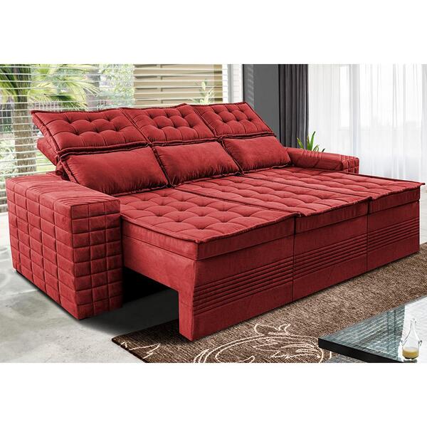 Sofá 3 Lugares Retrátil E Reclinável Cama Inbox Senses 2,00m