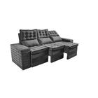 Sofá 3 Lugares Retrátil E Reclinável Cama Inbox Senses 2,00m