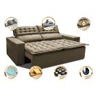 Sofá 3 Lugares Retrátil E Reclinável Cama Inbox Slim 1,80m Ve