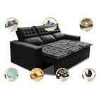 Sofá 3 Lugares Retrátil E Reclinável Cama Inbox Slim 2,00m Ve