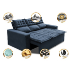 Sofá 3 Lugares Retrátil E Reclinável Cama Inbox Slim 2,00m Ve