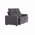 Sofá 3 Lugares Retrátil E Reclinável Cannes Suede Grafite
