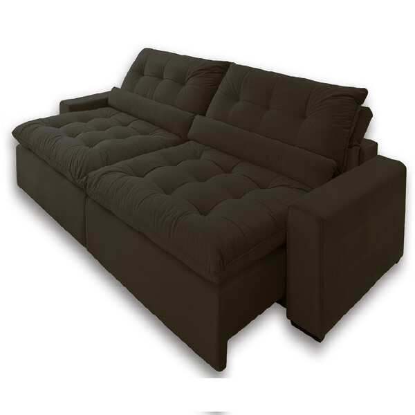 Sofá 3 Lugares Retrátil E Reclinável Cleveland 208cm Tecido 1