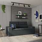 Sofá 3 Lugares Retrátil E Reclinável Com Baú Akumal Suede Vel