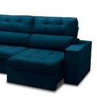 Sofá 3 Lugares Retrátil E Reclinável Com Chaise Esquerdo Velu