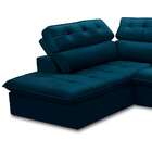 Sofá 3 Lugares Retrátil E Reclinável Com Chaise Esquerdo Velu