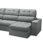 Sofá 3 Lugares Retrátil E Reclinável Com Chaise Esquerdo Velu
