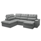 Sofá 3 Lugares Retrátil E Reclinável Com Chaise Esquerdo Velu
