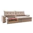 Sofá 3 Lugares Retrátil E Reclinável Com Usb Flexforma Triton