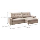 Sofá 3 Lugares Retrátil E Reclinável Com Usb Flexforma Triton