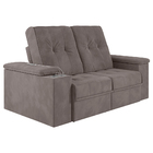 Sofá 3 Lugares Retrátil E Reclinável Com Usb Sala De Estar Ca