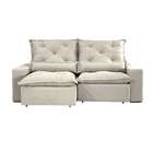 Sofá 3 Lugares Retrátil E Reclinável Dubai Suede Bege