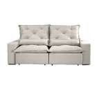 Sofá 3 Lugares Retrátil E Reclinável Dubai Suede Bege