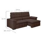 Sofá 3 Lugares Retrátil E Reclinável Elite Veludo Marrom