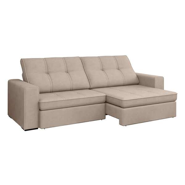 Sofá 3 Lugares Retrátil E Reclinável Flexforma Versalhes Camu