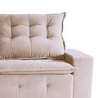 Sofá 3 Lugares Retrátil E Reclinável França Suede Bege