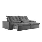 Sofá 3 Lugares Retrátil E Reclinável Galícia Veludo Com Molas