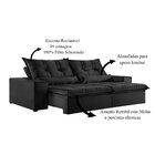 Sofá 3 Lugares Retrátil E Reclinável Galícia Veludo Com Molas