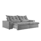 Sofá 3 Lugares Retrátil E Reclinável Galícia Veludo Com Molas