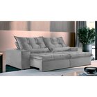 Sofá 3 Lugares Retrátil E Reclinável Galícia Veludo Com Molas