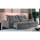 Sofá 3 Lugares Retrátil E Reclinável Galícia Veludo Com Molas