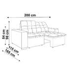 Sofá 3 Lugares Retrátil E Reclinável Giorno Ii Suede Marrom