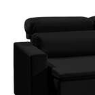 Sofá 3 Lugares Retrátil E Reclinavél Hanôver Suede Preto 180