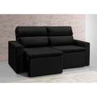 Sofá 3 Lugares Retrátil E Reclinavél Hanôver Suede Preto 180