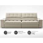 Sofá 3 Lugares Retrátil E Reclinável Helen Com Usb E Porta-co