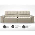 Sofá 3 Lugares Retrátil E Reclinável Helen Com Usb E Porta-co