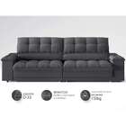 Sofá 3 Lugares Retrátil E Reclinável Helen Com Usb E Porta-co