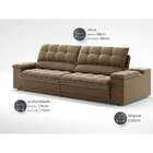 Sofá 3 Lugares Retrátil E Reclinável Helen Com Usb E Porta-co