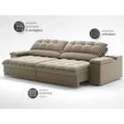 Sofá 3 Lugares Retrátil E Reclinável Helen Com Usb E Porta-co