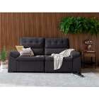 Sofá 3 Lugares Retrátil E Reclinável Herzog Veludo Grafite 22