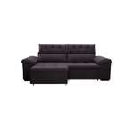 Sofá 3 Lugares Retrátil E Reclinável Herzog Veludo Grafite 22