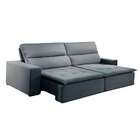 Sofá 3 Lugares Retrátil E Reclinável Ibiza Malha Cinza