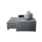 Sofá 3 Lugares Retrátil E Reclinável Ibiza Malha Cinza