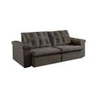 Sofá 3 Lugares Retrátil E Reclinável Itaguaí Veludo Marrom 23