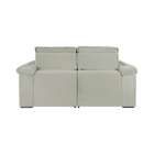 Sofá 3 Lugares Retrátil E Reclinável Itaguaí Veludo Pena Bege