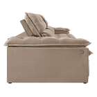 Sofá 3 Lugares Retrátil E Reclinável Jobi Com Usb Veludo Bege