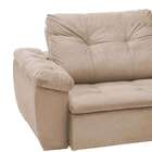 Sofá 3 Lugares Retrátil E Reclinável Leme Suede Bege