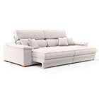 Sofá 3 Lugares Retrátil E Reclinável Lupin Linho Cru